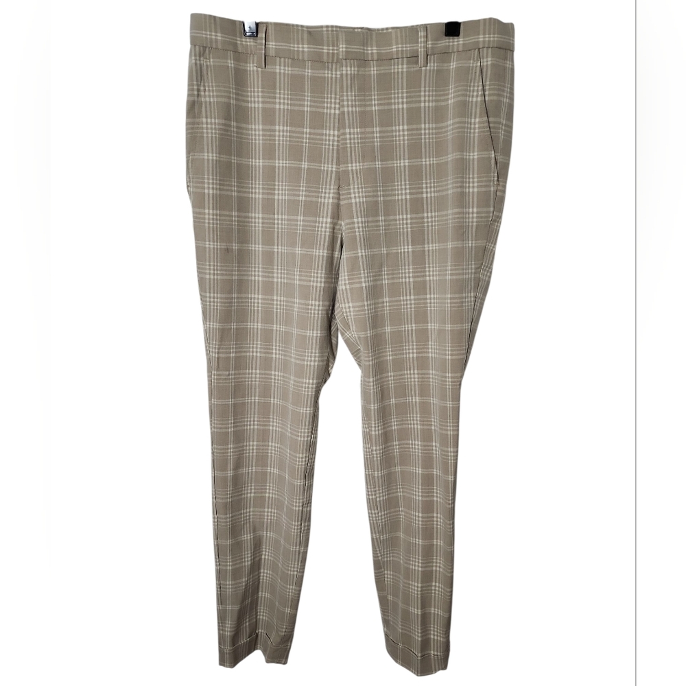 H&M‎ Skinny Fit Ankle Plaid Slacks Size 32